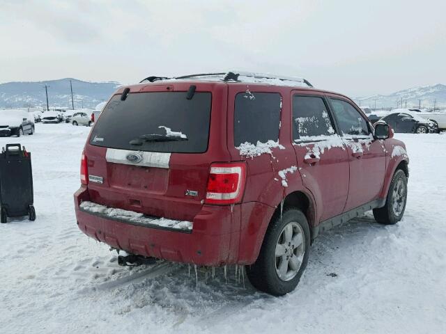 1FMCU0EG0BKC17364 - 2011 FORD ESCAPE LIM RED photo 4