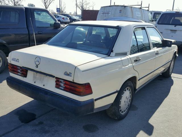 WDBDB26DXGF221547 - 1986 MERCEDES-BENZ 190 D 2.5 CREAM photo 4