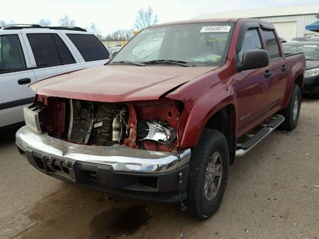 1GTDT136558106936 - 2005 GMC CANYON RED photo 2