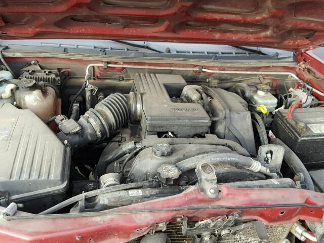 1GTDT136558106936 - 2005 GMC CANYON RED photo 7