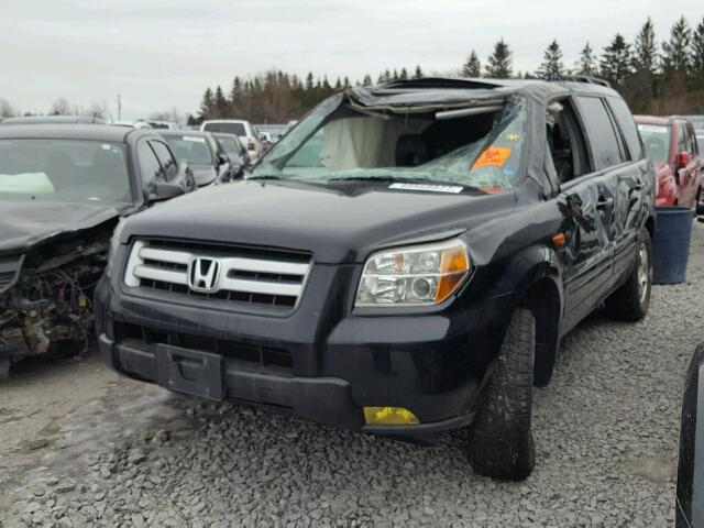 2HKYF18506H004942 - 2006 HONDA PILOT EX BLACK photo 2