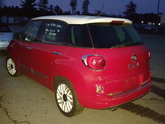 ZFBCFACH4EZ029378 - 2014 FIAT 500L LOUNG RED photo 3