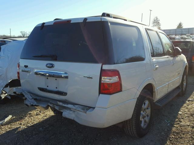 1FMFU16518LA28581 - 2008 FORD EXPEDITION WHITE photo 4