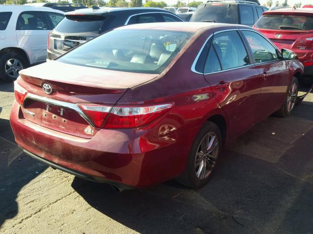 4T1BF1FK1GU577513 - 2016 TOYOTA CAMRY LE BURGUNDY photo 4