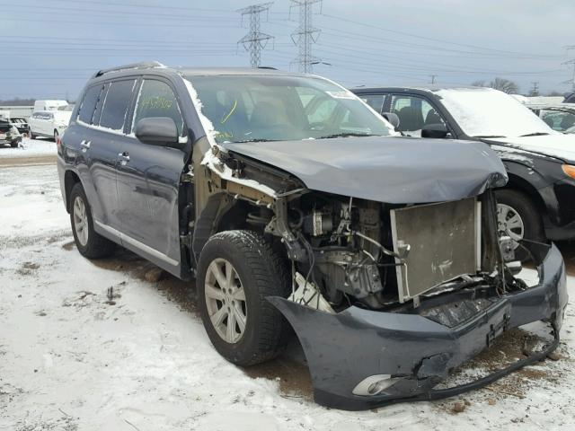 5TDBK3EH9CS144487 - 2012 TOYOTA HIGHLANDER GRAY photo 1