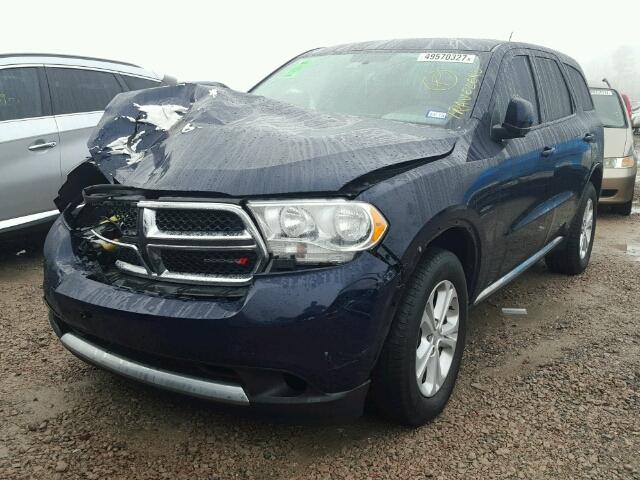 1C4RDHAG3CC237252 - 2012 DODGE DURANGO SX BLUE photo 2