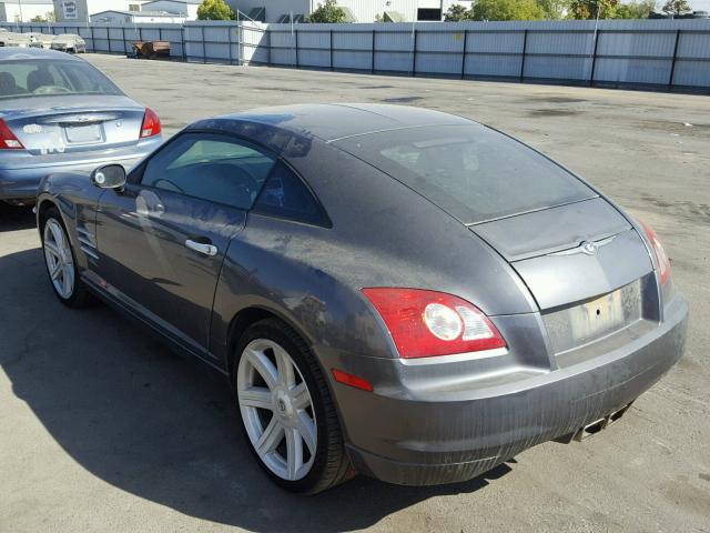 1C3AN69L04X009594 - 2004 CHRYSLER CROSSFIRE GRAY photo 3