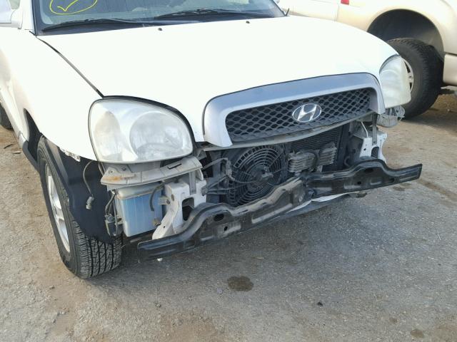 KM8SC13D24U676576 - 2004 HYUNDAI SANTA FE G WHITE photo 9