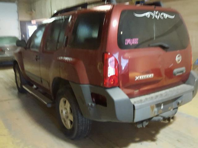 5N1AN08WX5C606485 - 2005 NISSAN XTERRA OFF BURGUNDY photo 3