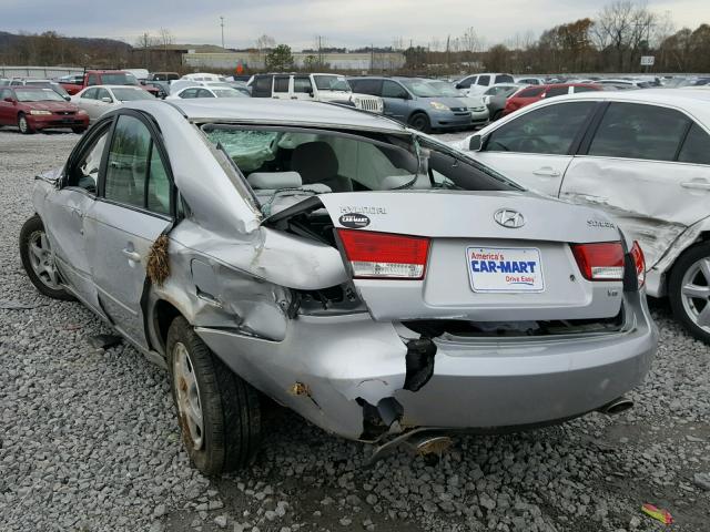 5NPEU46F96H054857 - 2006 HYUNDAI SONATA GLS SILVER photo 3