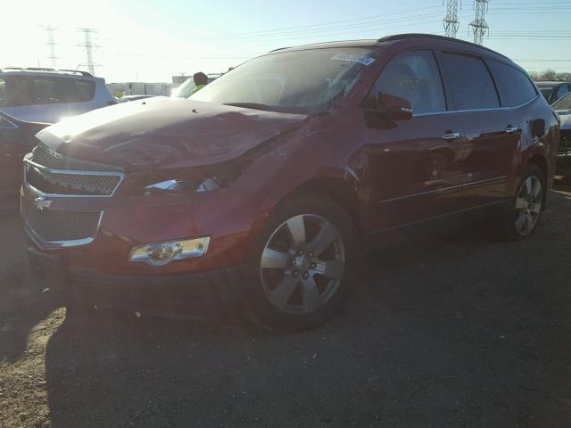 1GNKRLED7CJ143481 - 2012 CHEVROLET TRAVERSE L RED photo 2