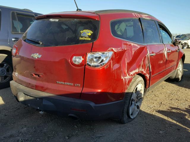 1GNKRLED7CJ143481 - 2012 CHEVROLET TRAVERSE L RED photo 4