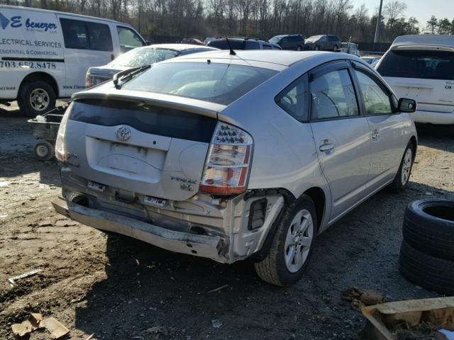 JTDKB20U577616263 - 2007 TOYOTA PRIUS SILVER photo 4