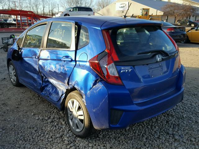 3HGGK5H59FM752406 - 2015 HONDA FIT LX BLUE photo 3