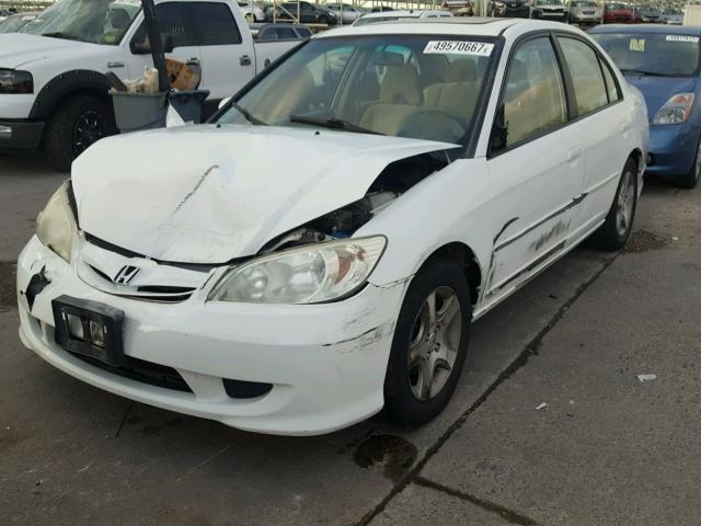 2HGES26864H616605 - 2004 HONDA CIVIC EX თეთრი ფოტო 2