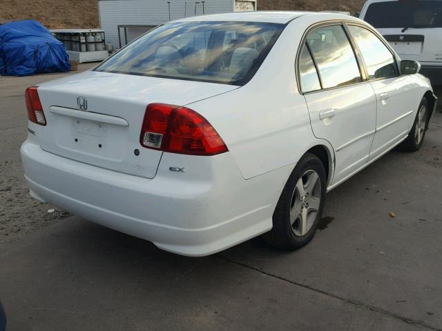 2HGES26864H616605 - 2004 HONDA CIVIC EX WHITE photo 4