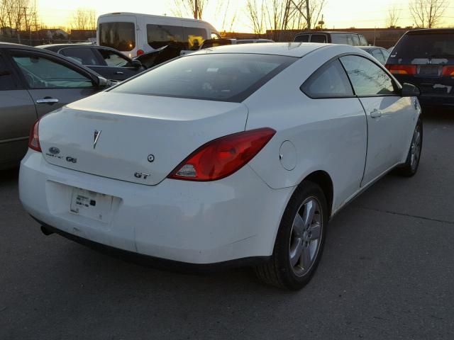 1G2ZH17N284110435 - 2008 PONTIAC G6 GT WHITE photo 4