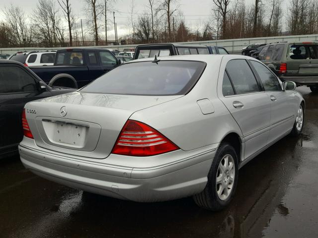 WDBNG75J11A194026 - 2001 MERCEDES-BENZ S 500 SILVER photo 4