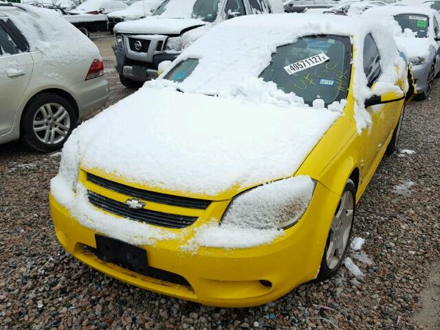 1G1AM15B677311970 - 2007 CHEVROLET COBALT SS YELLOW photo 2