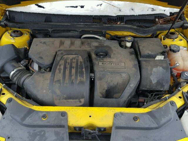 1G1AM15B677311970 - 2007 CHEVROLET COBALT SS YELLOW photo 7