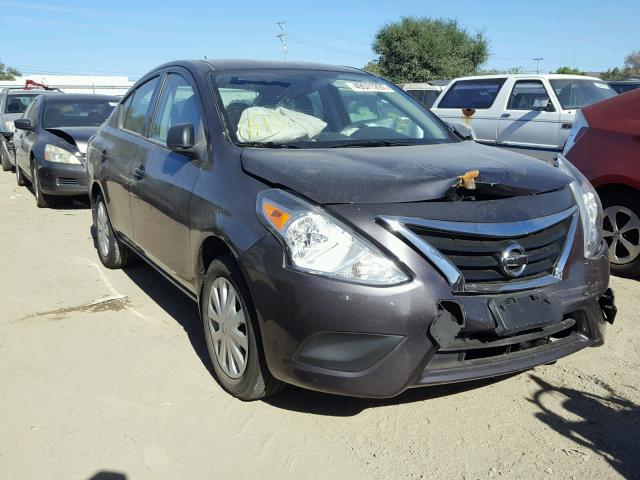 3N1CN7AP9FL862375 - 2015 NISSAN VERSA S CHARCOAL photo 1