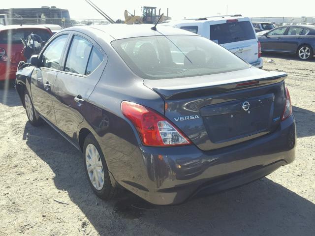 3N1CN7AP9FL862375 - 2015 NISSAN VERSA S CHARCOAL photo 3