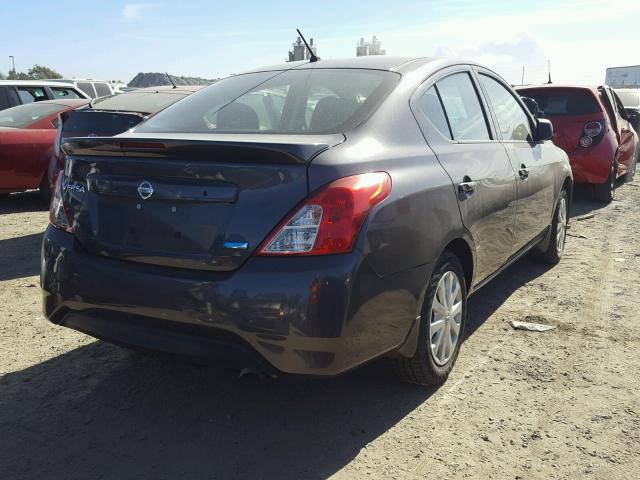 3N1CN7AP9FL862375 - 2015 NISSAN VERSA S CHARCOAL photo 4