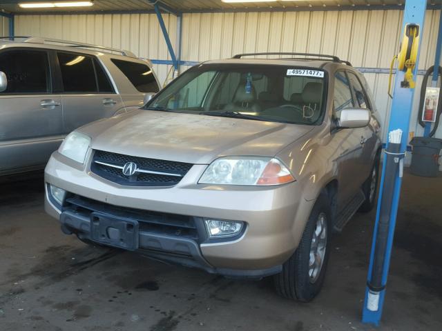 2HNYD18822H507059 - 2002 ACURA MDX TOURIN GOLD photo 2