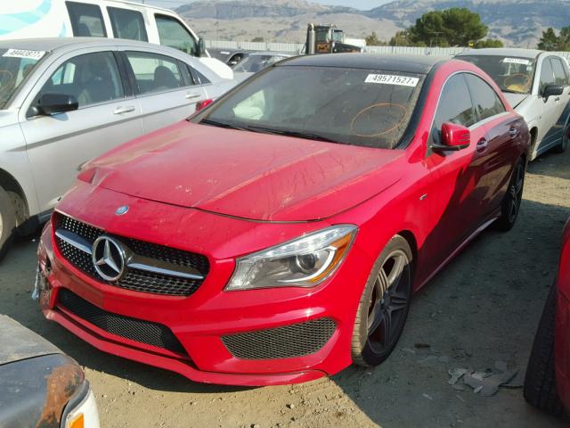 WDDSJ4GBXGN391617 - 2016 MERCEDES-BENZ CLA 250 4M RED photo 2