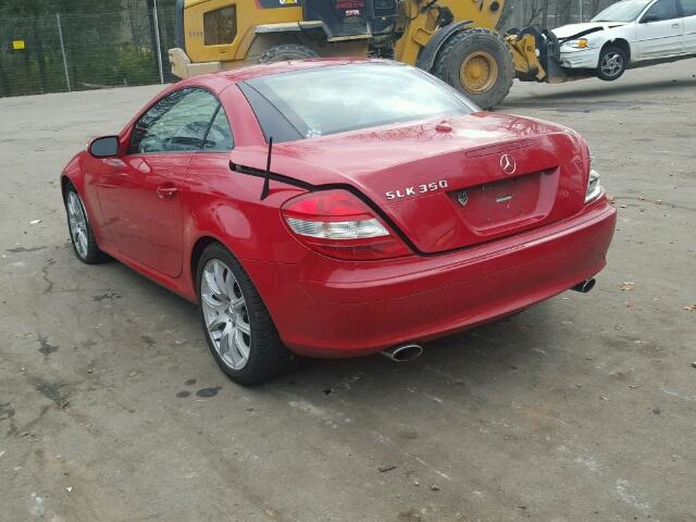 WDBWK56FX7F136946 - 2007 MERCEDES-BENZ SLK 350 RED photo 3