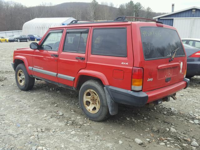 1J4FF68S9XL605512 - 1999 JEEP CHEROKEE S RED photo 3