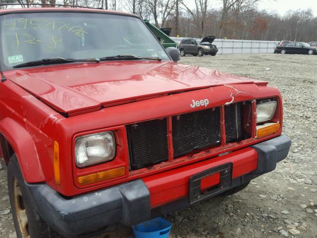 1J4FF68S9XL605512 - 1999 JEEP CHEROKEE S RED photo 9