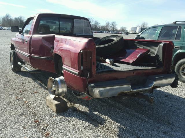 1B7HF16Y0RS628565 - 1994 DODGE RAM 1500 BURGUNDY photo 3