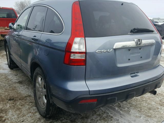 JHLRE48747C038988 - 2007 HONDA CR-V EXL BLUE photo 3