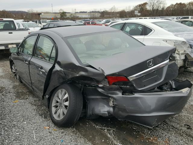 19XFA1F80BE041894 - 2011 HONDA CIVIC EX ნაცრისფერი ფოტო 3