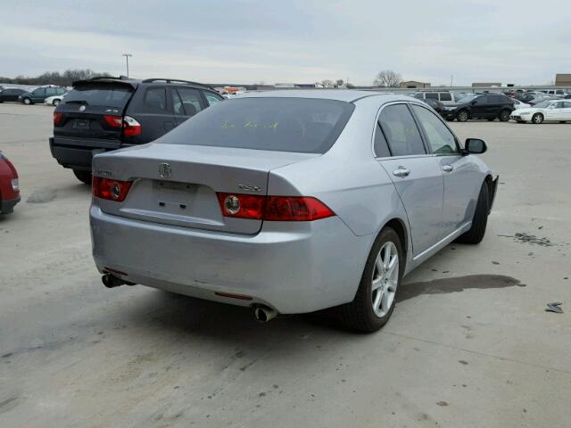 JH4CL968X4C040353 - 2004 ACURA TSX SILVER photo 4