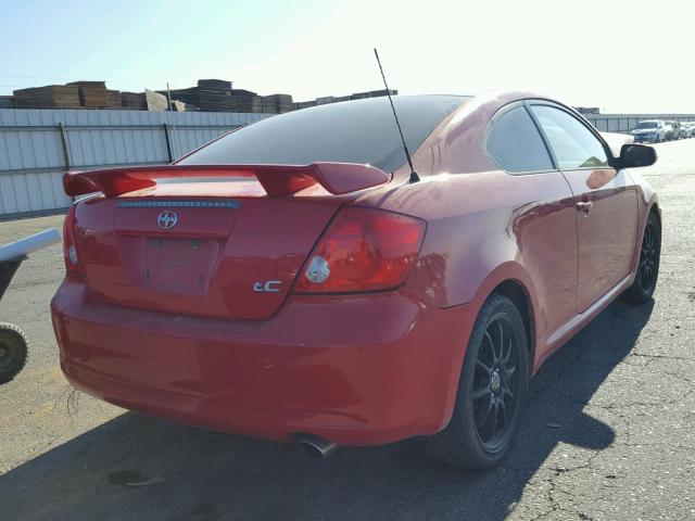 JTKDE177750060546 - 2005 TOYOTA SCION TC RED photo 4