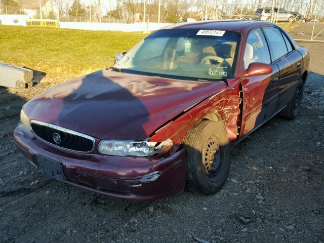 2G4WS52J121246162 - 2002 BUICK CENTURY CU BURGUNDY photo 2