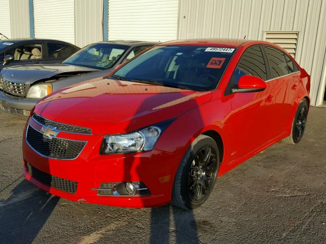 1G1PC5SBXE7190432 - 2014 CHEVROLET CRUZE LT RED photo 2