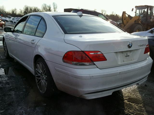 WBAHN83558DT83350 - 2008 BMW 750 LI WHITE photo 3