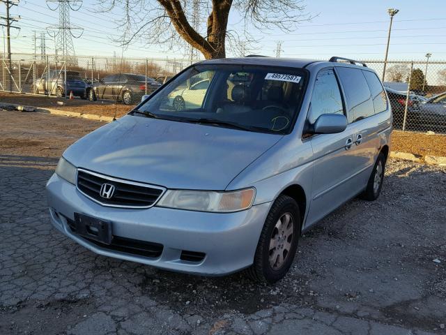 2HKRL18062H587027 - 2002 HONDA ODYSSEY EX BLUE photo 2