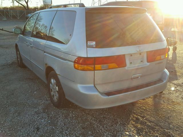 2HKRL18062H587027 - 2002 HONDA ODYSSEY EX BLUE photo 3