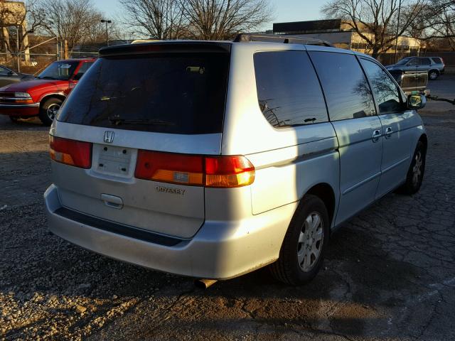 2HKRL18062H587027 - 2002 HONDA ODYSSEY EX BLUE photo 4