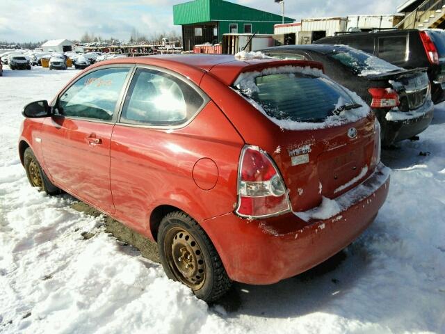 KMHCN35C08U098983 - 2008 HYUNDAI ACCENT BAS ORANGE photo 3