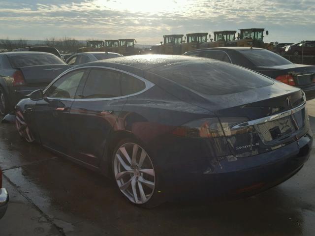 5YJSA1E28HF192254 - 2017 TESLA MODEL S 蓝色 照片 3