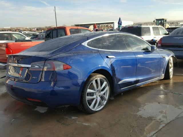 5YJSA1E28HF192254 - 2017 TESLA MODEL S 蓝色 照片 4