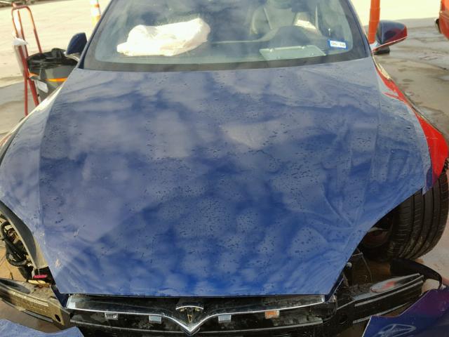5YJSA1E28HF192254 - 2017 TESLA MODEL S 蓝色 照片 7