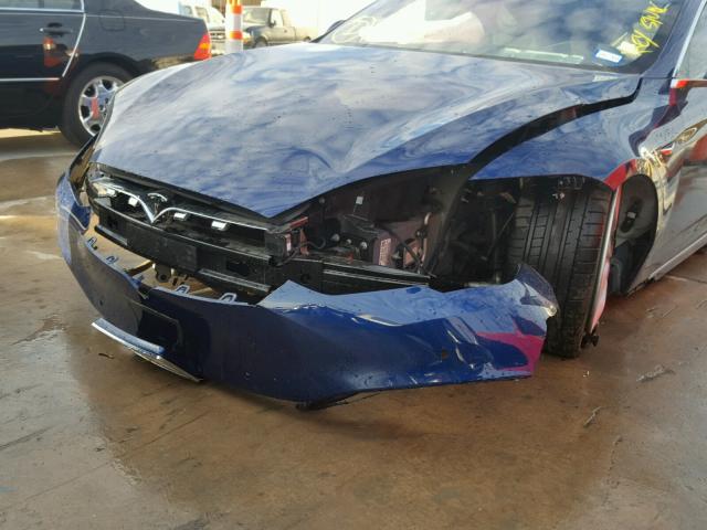 5YJSA1E28HF192254 - 2017 TESLA MODEL S 蓝色 照片 9