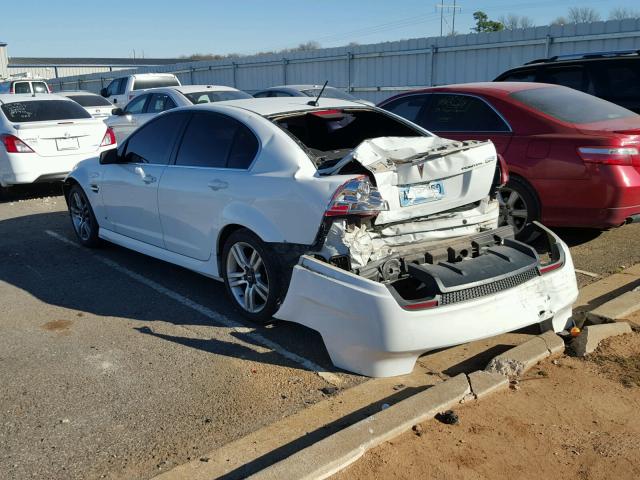 6G2ER57779L225451 - 2009 PONTIAC G8 WHITE photo 3