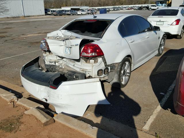 6G2ER57779L225451 - 2009 PONTIAC G8 WHITE photo 4